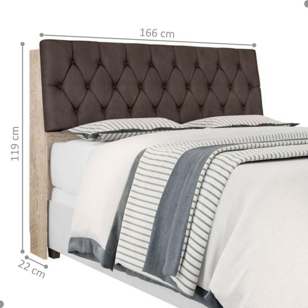 Cabeceira Box Queen Isis Amarula Com Capitonê Marrom - 2