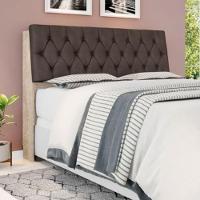 Cabeceira Box Queen Isis Amarula Com Capitonê Marrom - 1