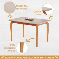 Mesa De Jantar Alegra Jcm Movelaria Cinamomo/off 1,80m - 3
