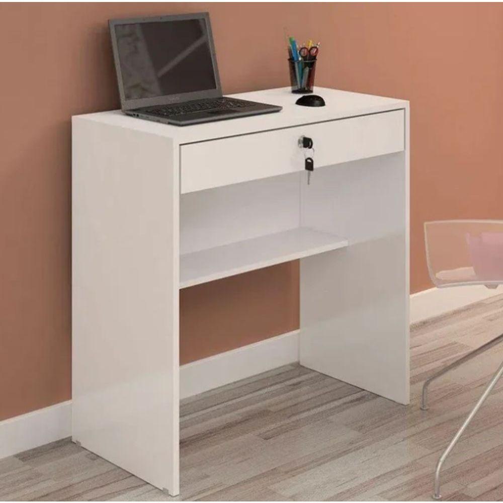 Escrivaninha Andorinha Gaveta Com Chave Jcm - Branco - 2