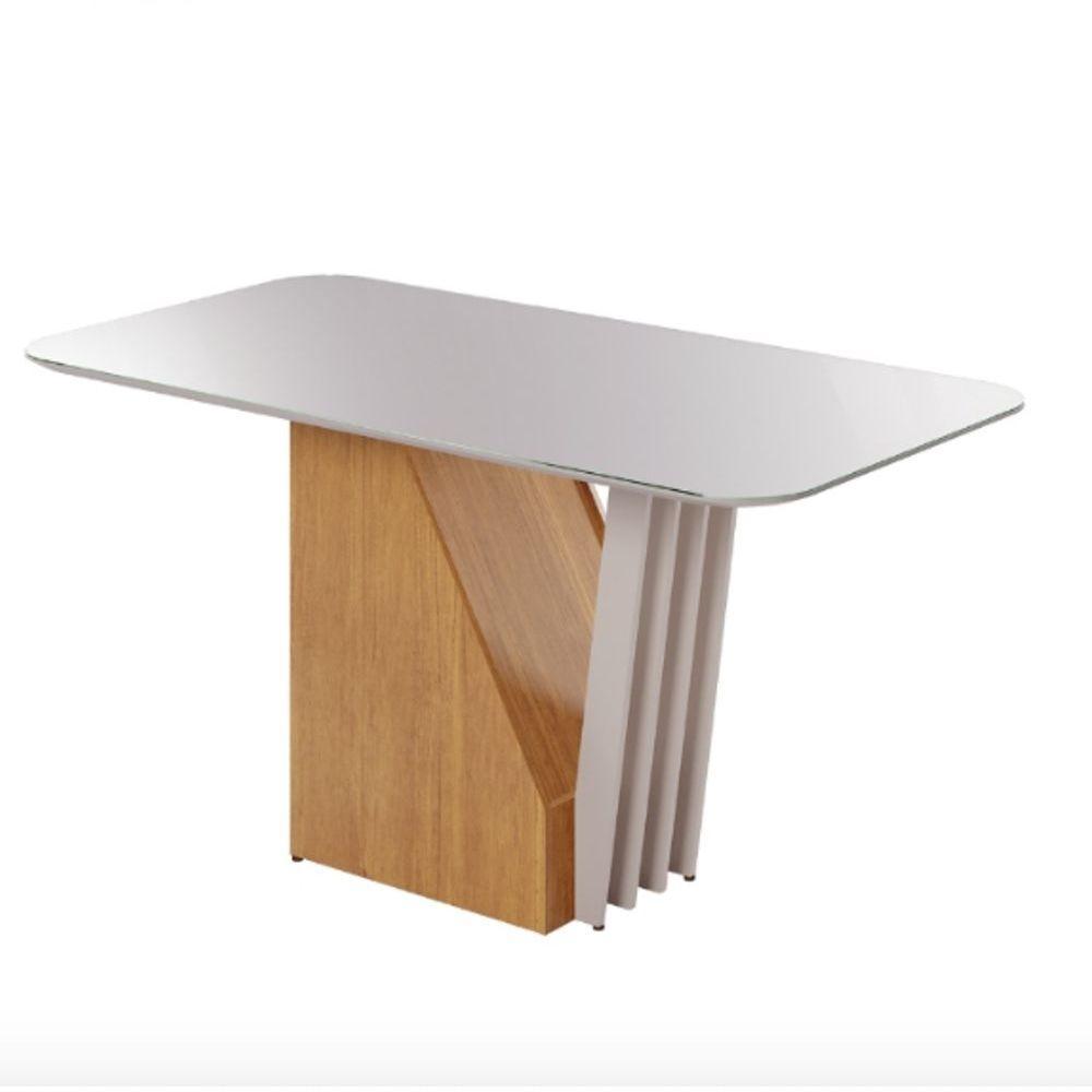 Mesa Harpa 1,20 4 Cadeiras Jade Linho Jcm Cinamomo/off - 2