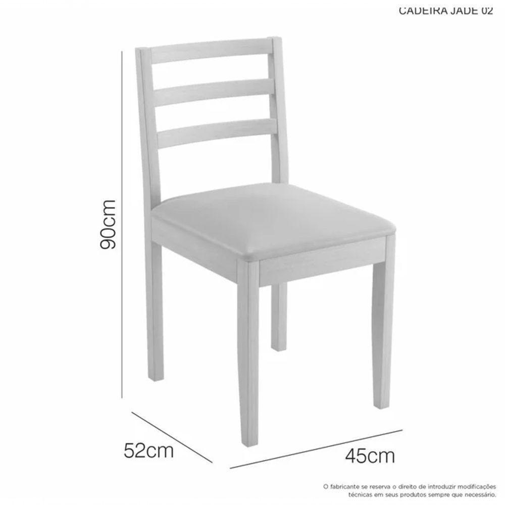 Mesa Harpa 1,20 4 Cadeiras Jade Linho Jcm Cinamomo/off - 5