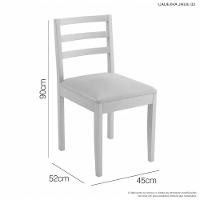 Mesa Harpa 1,20 4 Cadeiras Jade Linho Jcm Cinamomo/off - 5