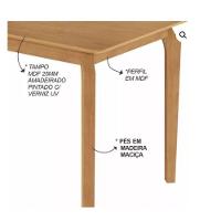 Mesa De Jantar Alegra Jcm Movelaria Cinamomo 1,80m