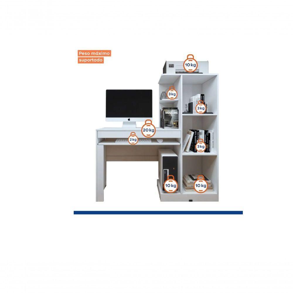 Escrivaninha Aroeira 1 Porta Com Chave Jcm - Cinamomo/off - 5