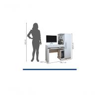 Escrivaninha Aroeira 1 Porta Com Chave Jcm - Cinamomo/off - 3