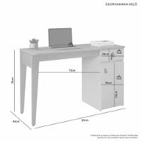Escrivaninha Helô Jcm Movelaria - Cinamomo/off - 3