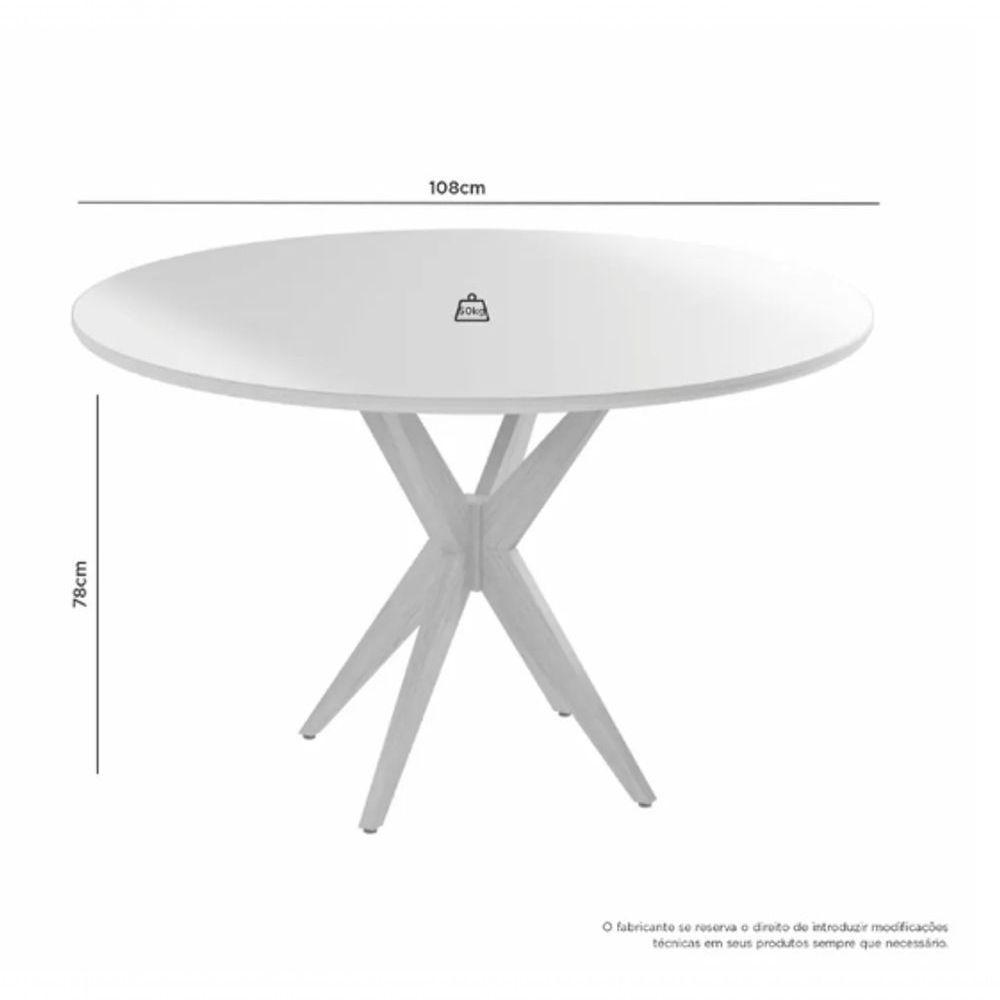 Mesa Simpatia 1,08 4 Cadeiras Jade Linho Jcm Cinamomo - 3