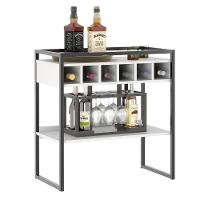 Aparador Adega Bar Branco Com Prateleira E Nichos Para Vinhos - Pleno - 2