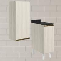 Armario Aereo Balcao 1 Porta 30cm Mdf Kali Nicioli Bianco Toq - 2