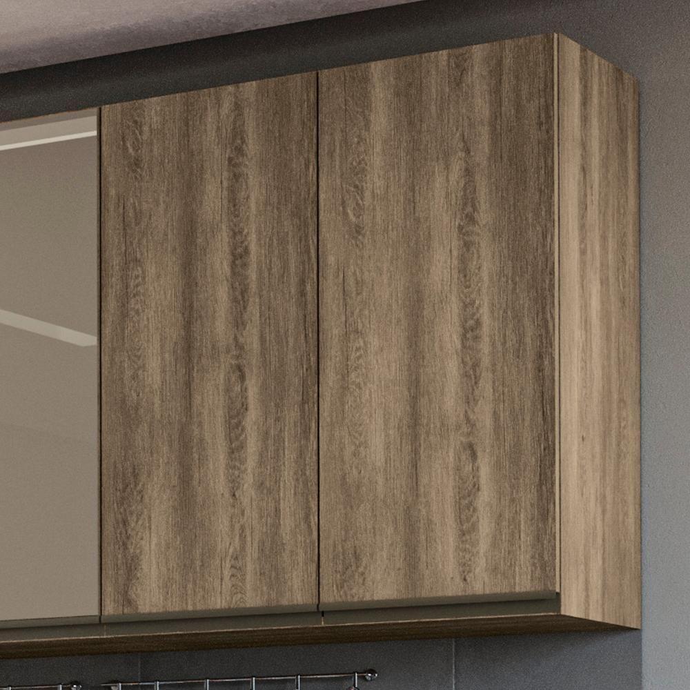 Armario Aereo 2 Portas 80 Cm Mdp Maxxi G764 Kappesberg Nogal - 2