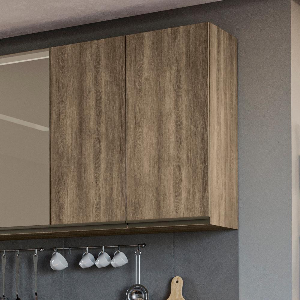 Armario Aereo 2 Portas 80 Cm Mdp Maxxi G764 Kappesberg Nogal - 5