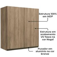 Armario Aereo 2 Portas 80 Cm Mdp Maxxi G764 Kappesberg Nogal - 3