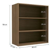 Armario Aereo 2 Portas 80 Cm Mdp Maxxi G764 Kappesberg Nogal