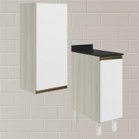Armario Aereo Balcao 1 Porta 30cm Mdf Kali Nicioli Bianco Toq Branco Uv - 2