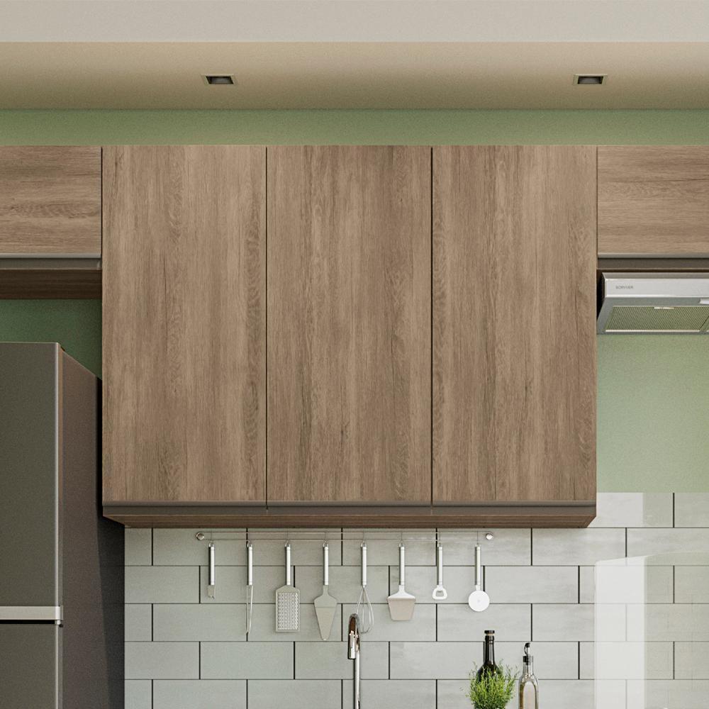 Armario Aereo 3 Portas 120 Cm Mdp Maxxi G766 Kappesberg Nogal - 5