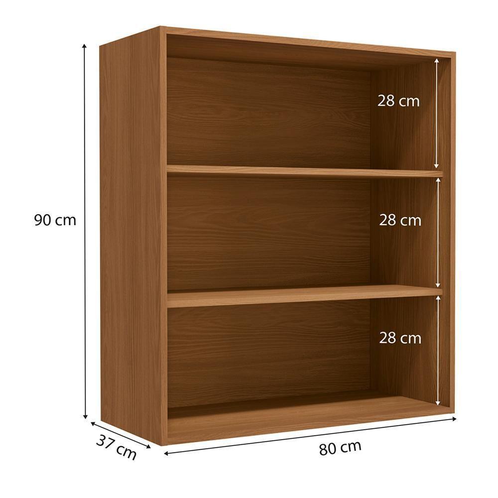 Armario Aereo 2p Vidro 80 Cm Mdp Maxxi G765 Kappesberg Canela - 4