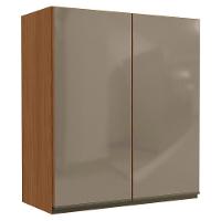 Armario Aereo 2p Vidro 80 Cm Mdp Maxxi G765 Kappesberg Canela - 1