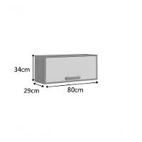 Armário Aéreo Napoles 80cm 1 Portas - Itatiaia Cinamomo-off White - 2