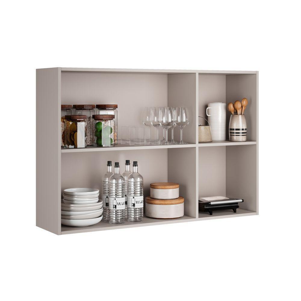 Armário Aéreo Essence 3 Portas 120cm 100% Mdf - Itatiaia Fendi-gris - 3