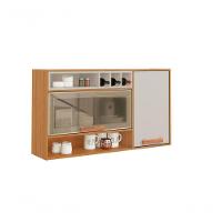 Armário Aéreo 2 Portas 120cm Vidro Reflecta Nicho Adega Nápoles - Itatiaia Cinamomo-off White - 1