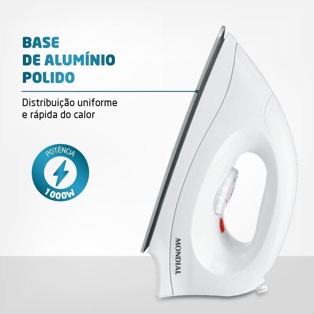 Ferro De Passar A Seco Mondial Fsn-55-w Ferro A Seco Fsn-55-w 127v/60hz . - 8