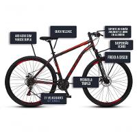 Bicicleta Athena Aro 29 Em Aço Com 21 Marchas Colli Preto Fosco-vermelho - 5