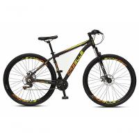 Bicicleta Aro 29 Colli Cazelle Turim 21m Aluminio Quadro 17 Preto-adesivo Amarelo-laranja - 1