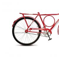 Bicicleta Colli Barra Sport Aro 26 Em Ferro Com Bagageiro E Capa Corrente Vermelho - 3