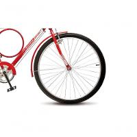 Bicicleta Colli Barra Sport Aro 26 Em Ferro Com Bagageiro E Capa Corrente Vermelho