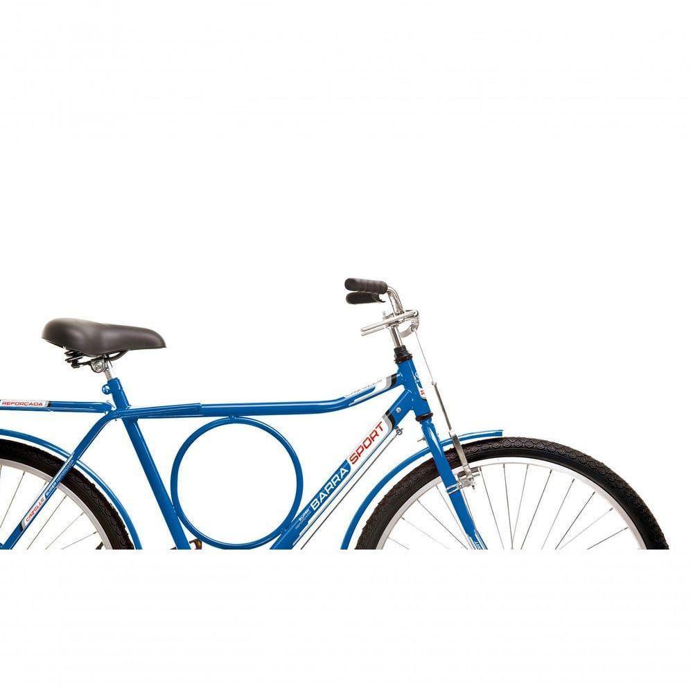 Bicicleta Colli Barra Sport Aro 26 Em Ferro Com Bagageiro E Capa Corrente Azul - 2