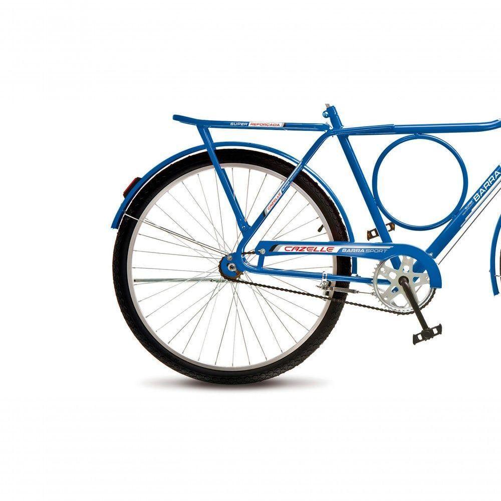 Bicicleta Colli Barra Sport Aro 26 Em Ferro Com Bagageiro E Capa Corrente Azul - 3