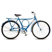 Bicicleta Colli Barra Sport Aro 26 Em Ferro Com Bagageiro E Capa Corrente Azul - 1