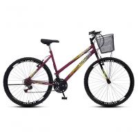 Bicicleta Colli Cazelle Allegra Aro 26 Freio V-brake Quadro 18 Roxo - 1
