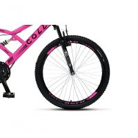 Bicicleta Gps 148 Dupla Suspensão E Freios V-brake, Aro 26 Aero, 36 Raias, 21 Marchas Colli Rosa - 2