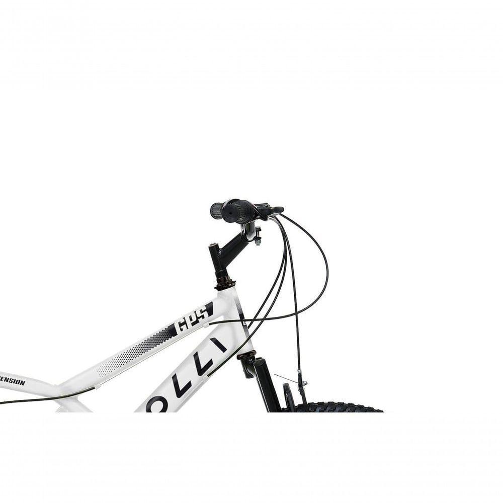 Bicicleta Gps 148 Dupla Suspensão E Freios V-brake, Aro 26 Aero, 36 Raias, 21 Marchas Colli Branco - 4