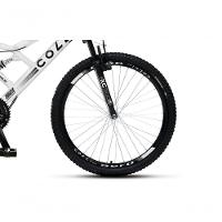 Bicicleta Gps 148 Dupla Suspensão E Freios V-brake, Aro 26 Aero, 36 Raias, 21 Marchas Colli Branco - 2