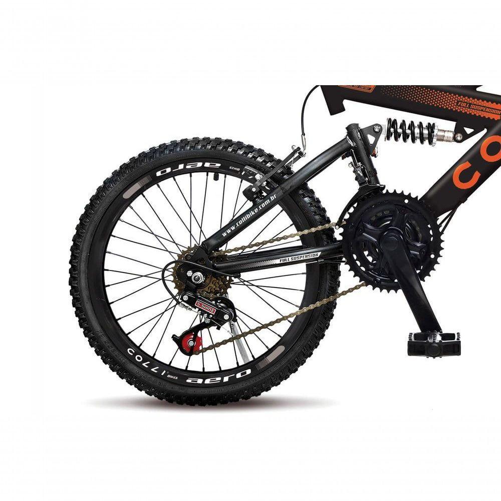 Bicicleta Gps Aro 20 Dupla Suspensão 21 Marchas Colli Preto - 3