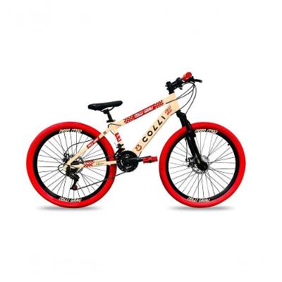 Bicicleta Grau Aro 26 21 Marchas Colli Bege-vermelho