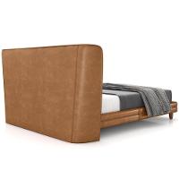 Cabeceira Queen Nilo 160cm Com Cama Pés Madeira Suném P05 Couríssimo Whisky - Lyam Decor - 9