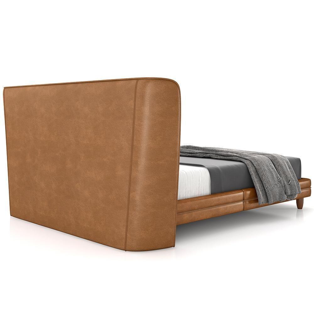 Cabeceira King Nilo 195cm Com Cama Pés Madeira Suném P05 Couríssimo Whisky - Lyam Decor - 6