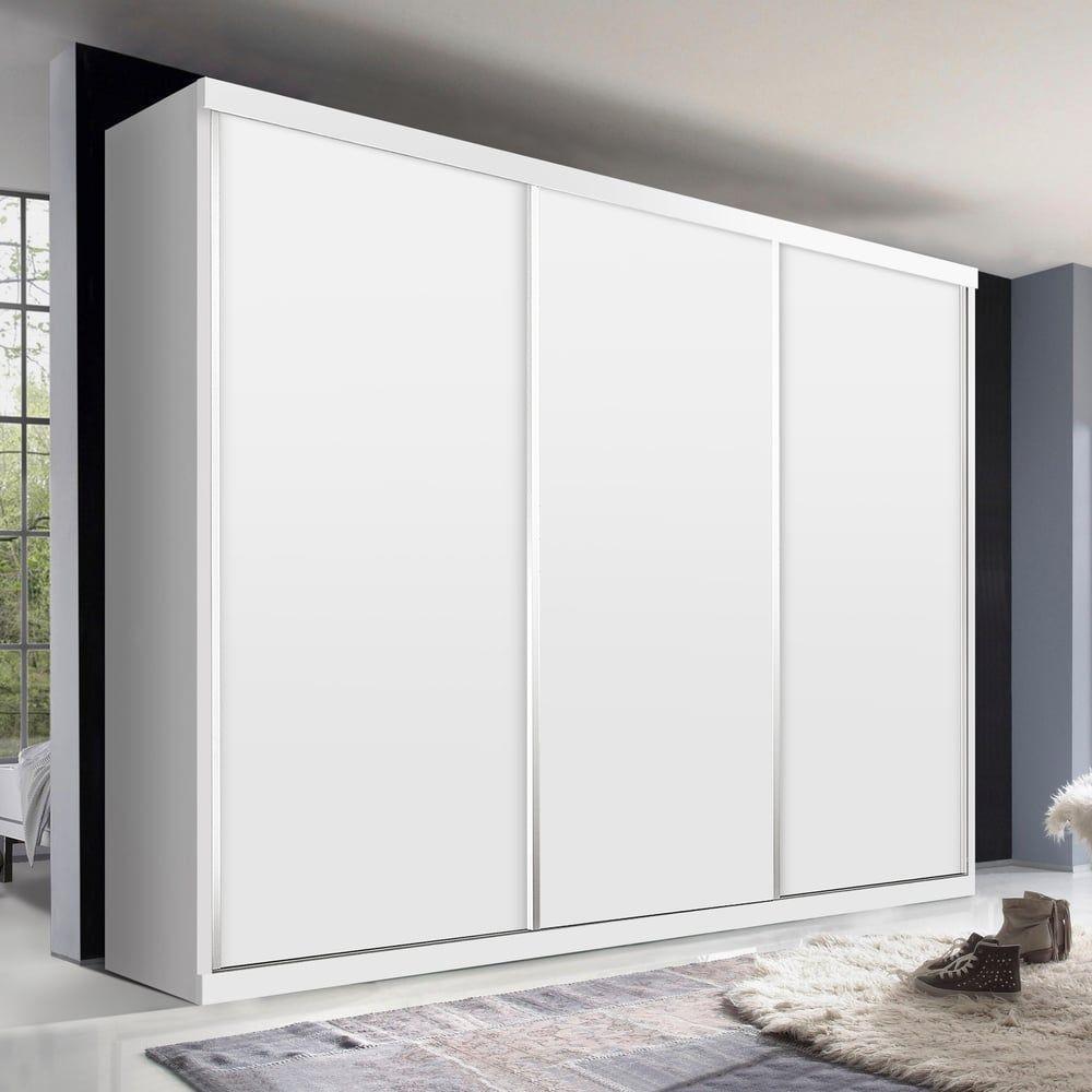 Guarda Roupa Casal 3 Portas De Correr 4 Gavetas Cronos Minastex Branco - 1