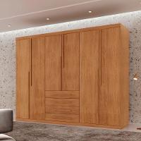 Guarda Roupa Casal Matteo 100%mdf 6pts 4gvts Moderna Mobília Naturalle - 1