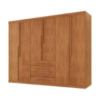 Guarda Roupa Casal Matteo 100%mdf 6pts 4gvts Moderna Mobília Naturalle - 2