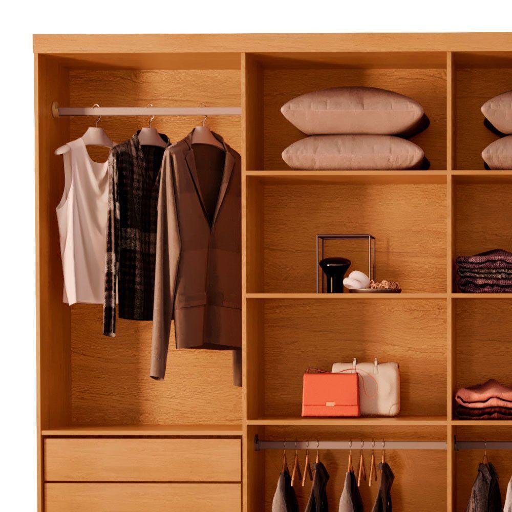 Guarda Roupa Casal Marrocos Mdf 8 Portas Moderna Mobília Naturalle - 8