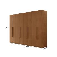 Guarda Roupa Casal Heros Com 8 Portas E 4 Gavetas Moderna Naturalle - 3