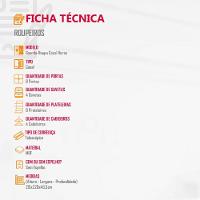 Guarda Roupa Casal Heros Com 8 Portas E 4 Gavetas Moderna Naturalle Grafite - 5