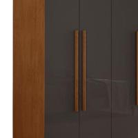 Guarda Roupa Casal Heros Com 8 Portas E 4 Gavetas Moderna Naturalle Grafite - 7