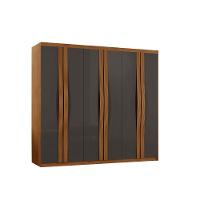 Guarda Roupa Casal Dunas Mdf 6 Portas E 2 Gavetas Moderna Naturalle Grafite - 1