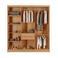 Guarda Roupa Casal Dunas Mdf 6 Portas E 2 Gavetas Moderna Naturalle Grafite - 3